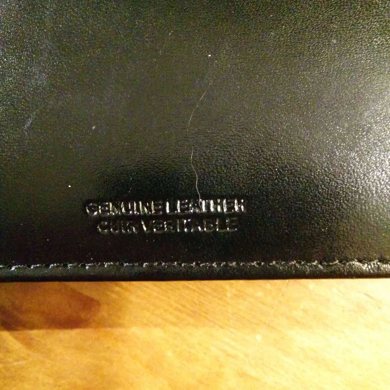 Leather Cheque Book Wallet photo 4