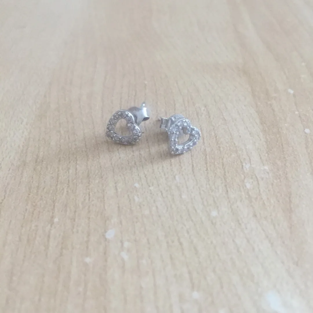 Sterling Silver Heart Earrings photo 4