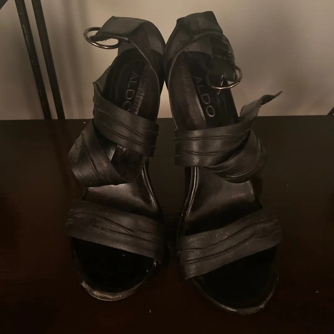 Sexy Black Strappy Heels photo 1