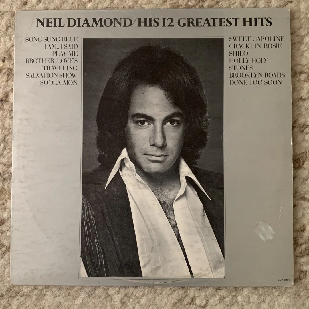 Neil Diamond - His 12 Greatest Hits LP photo 1