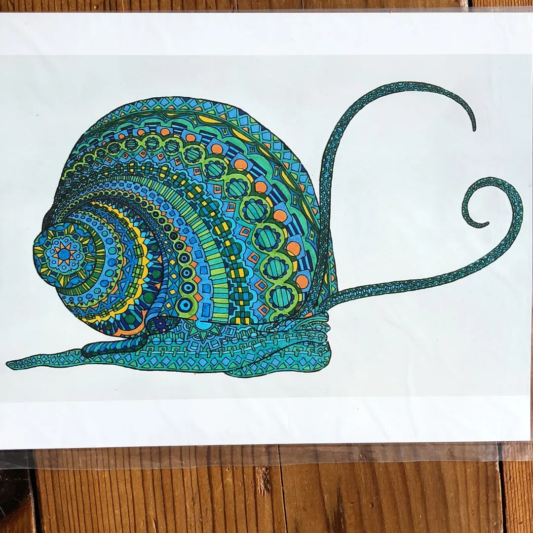 8”x10” Swirly Snail Print photo 3