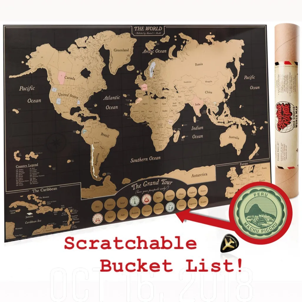 Scratch Off Travel Map Poster photo 3