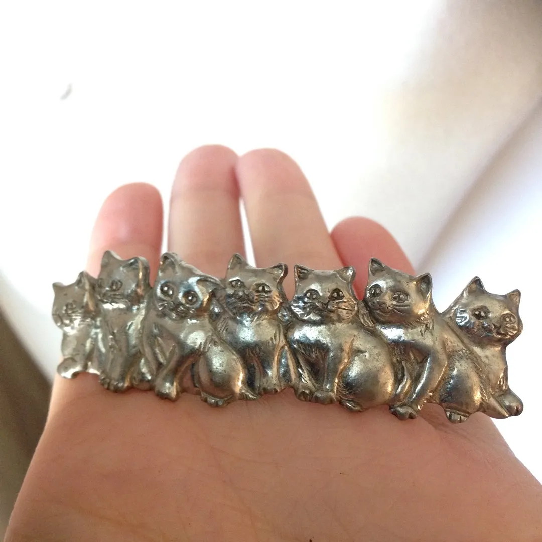 Pewter Cat Hair Clip photo 1