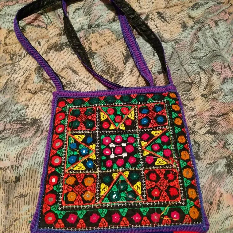 Colourful Ethnic Purse Bag photo 3