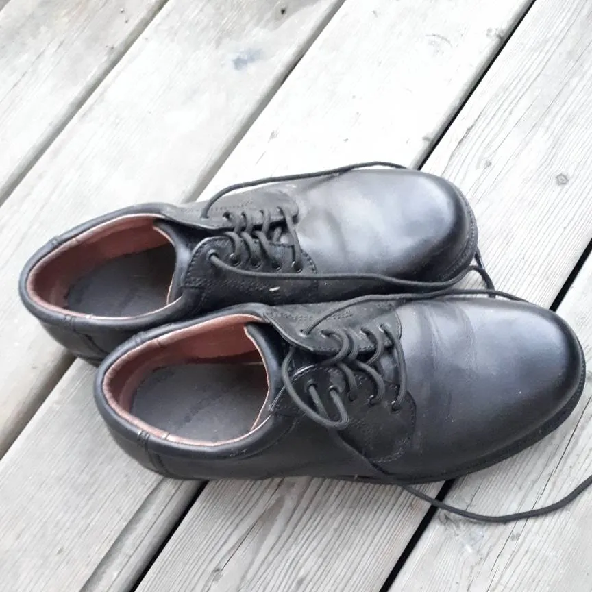 black leather shoes size 11 BN photo 4