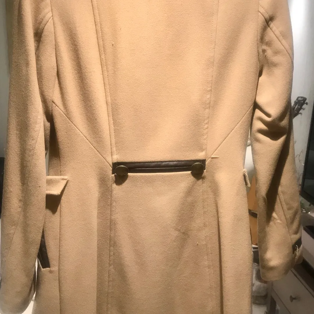 XS Long Tan Military Style Chique Jacket photo 4