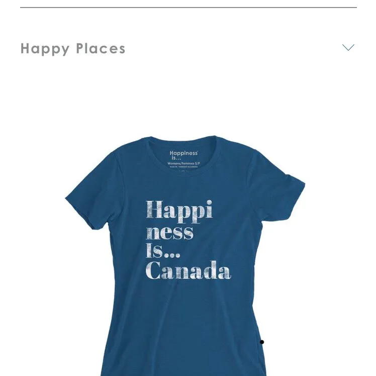 Happiness Is Canada Shirt Brand New With Tags photo 1