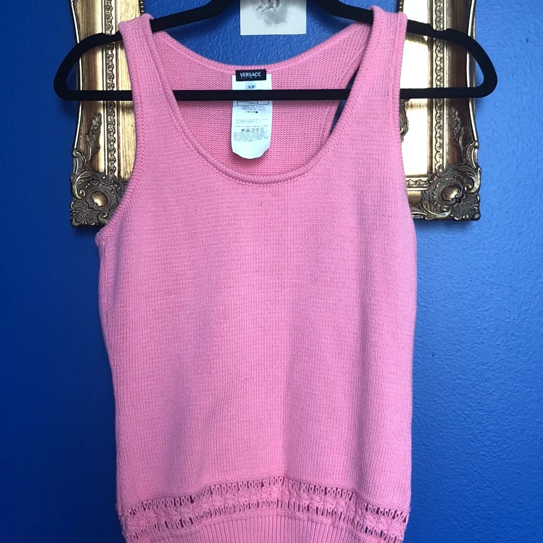 Pink Authentic Versace Knit Sleeveless CS photo 1