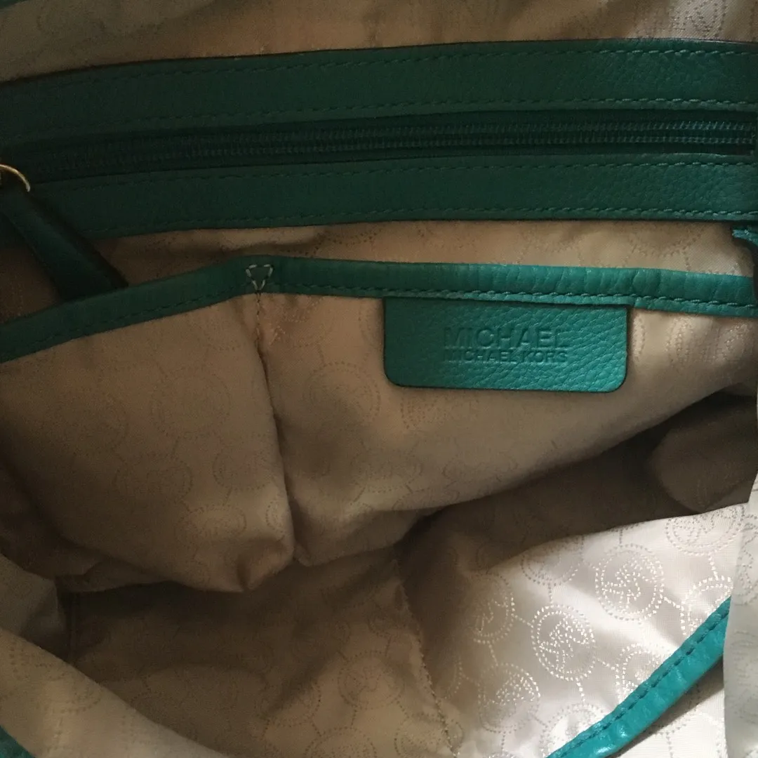 Michael Kors Turquoise Tote Bag photo 9