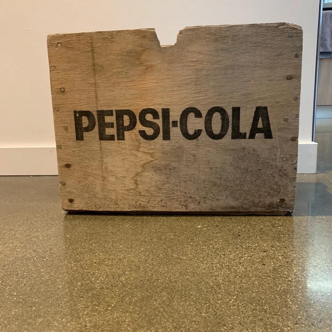 Vintage Pepsi Cola Wooden Crate photo 1