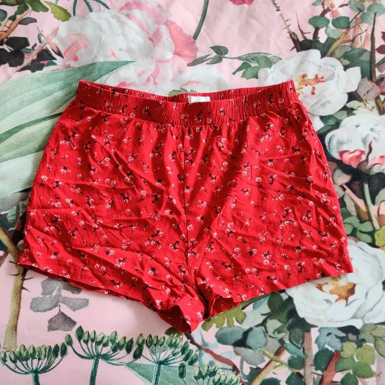 Red Fabric Shorts photo 1