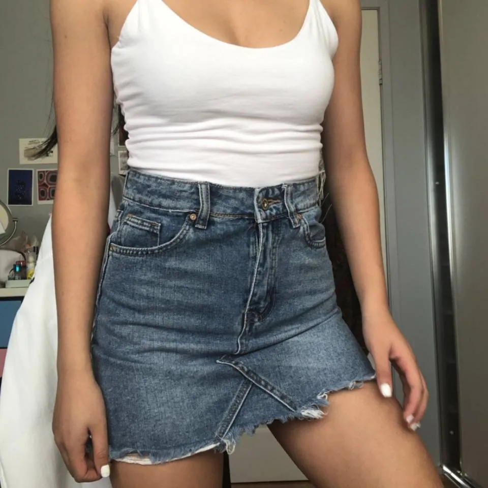 Denim Mini Skirt photo 1