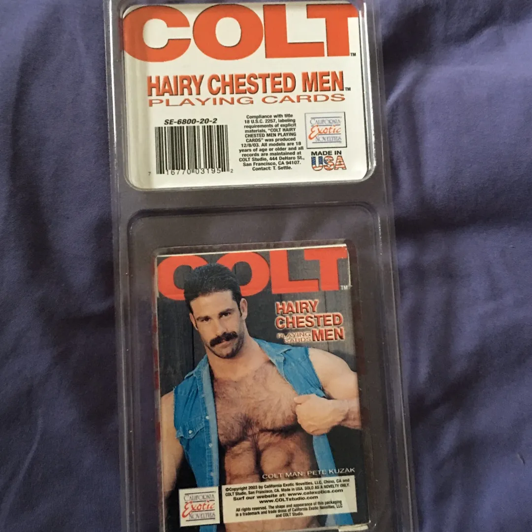 Colt Hairy Chested Men Playing Cards ♦️ ♠️ ❤️ ♣️ photo 3