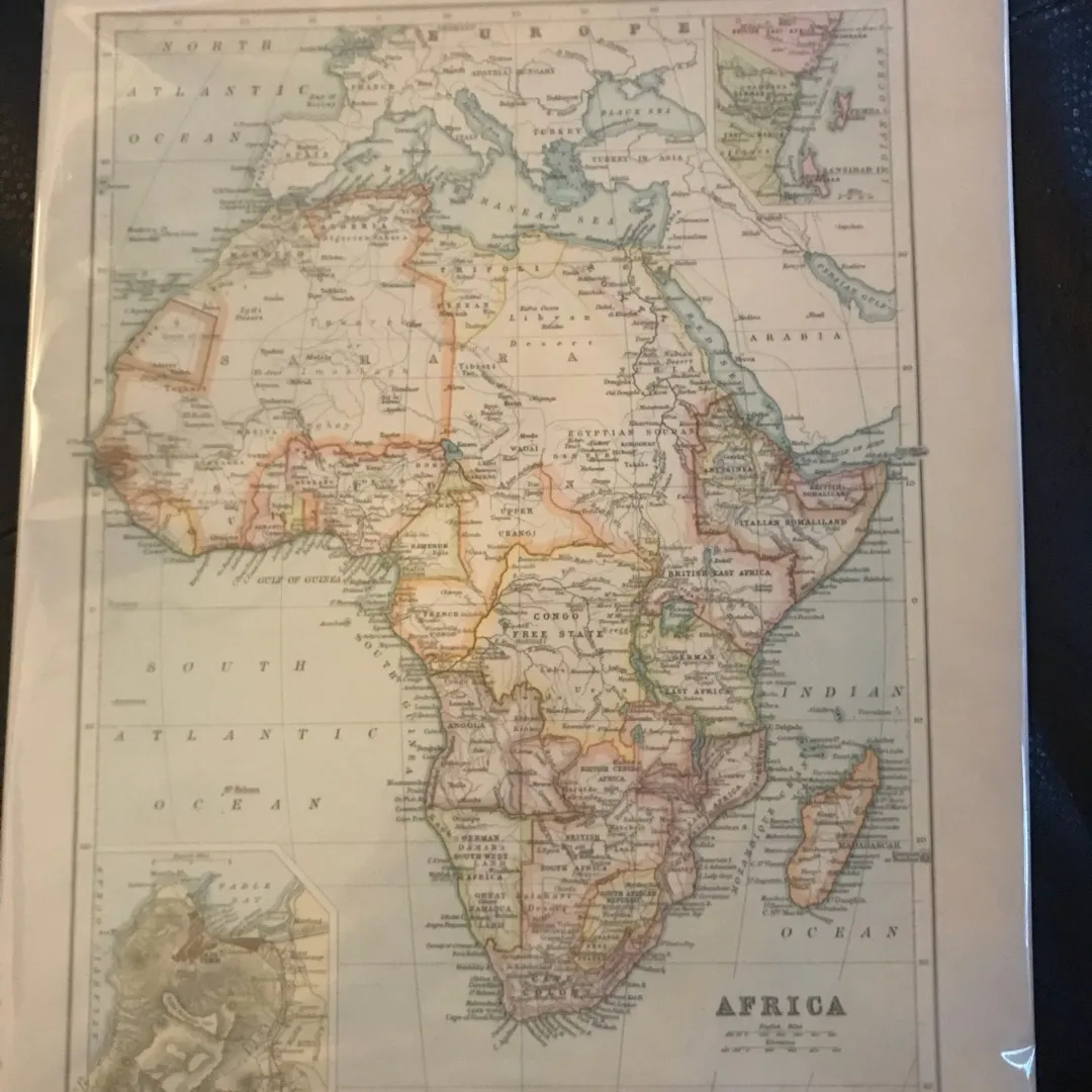 Map Of Africa circa 1891 - 11x15 Ish photo 1