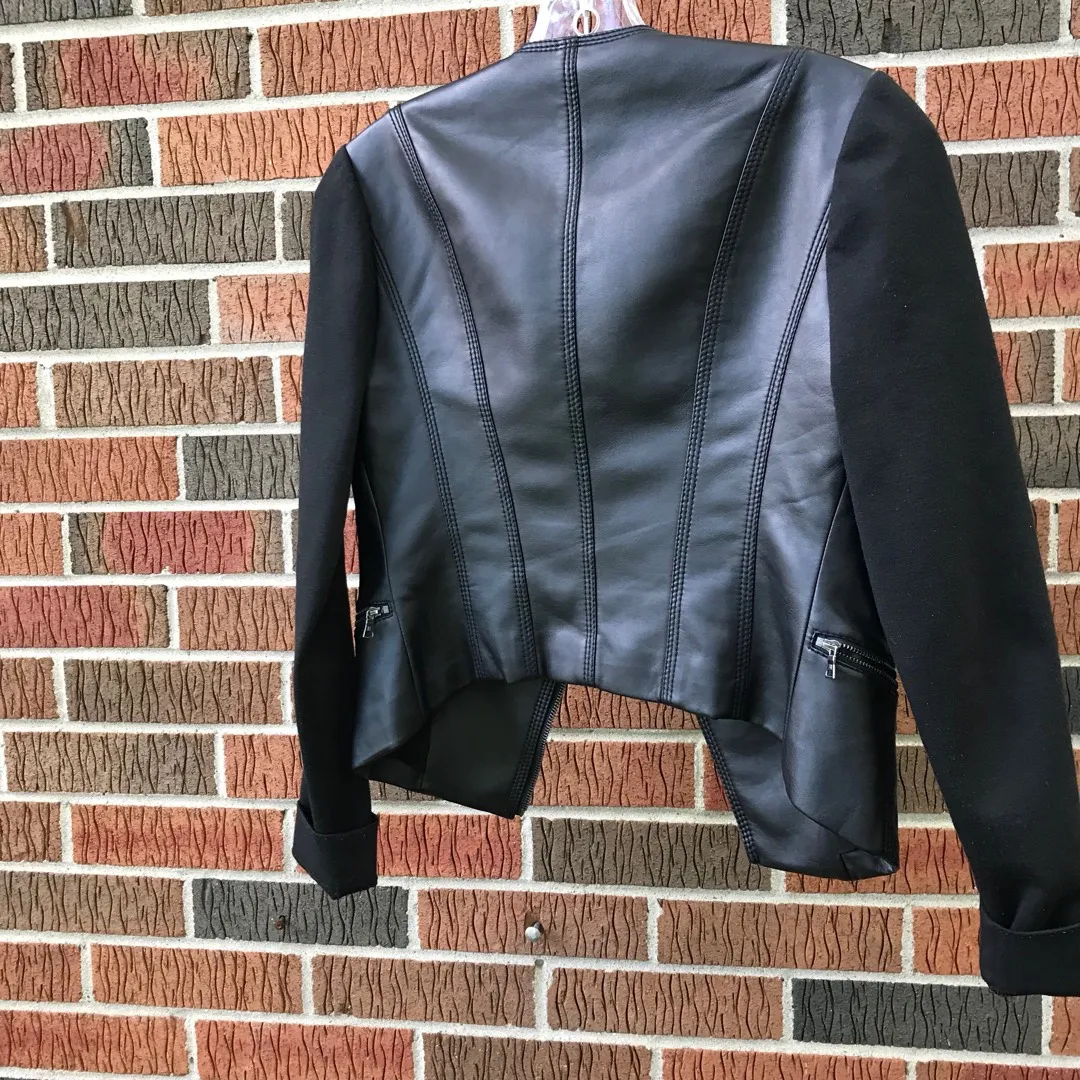 BCBG Maxazria Faux Leather Jacket photo 3