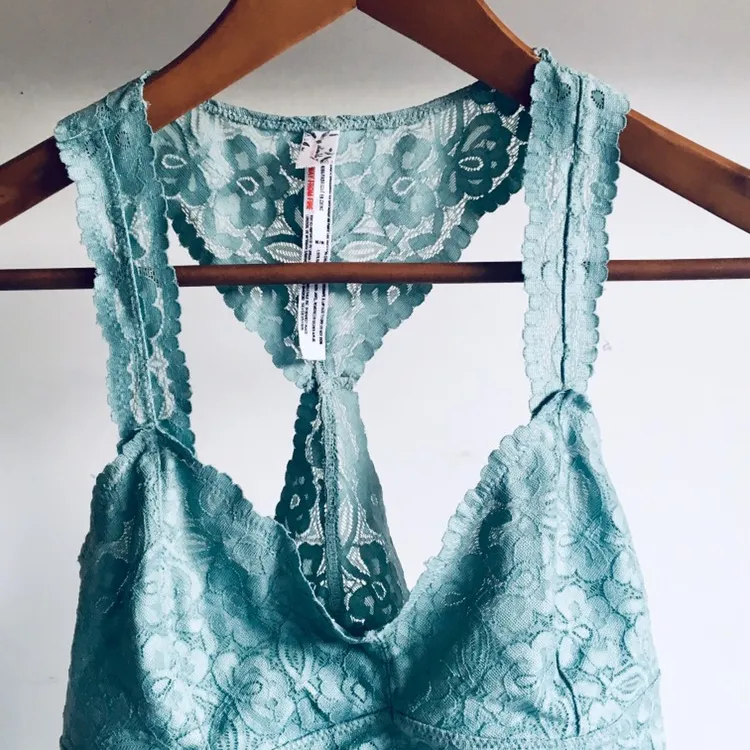 Brand New Free People Blue Lace Bralette photo 1