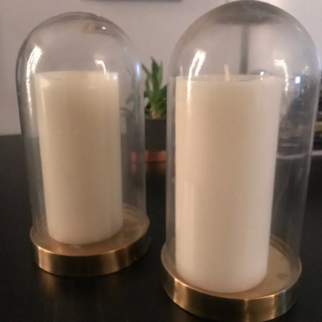 IKEA Gold And Glass Candle Holders photo 1