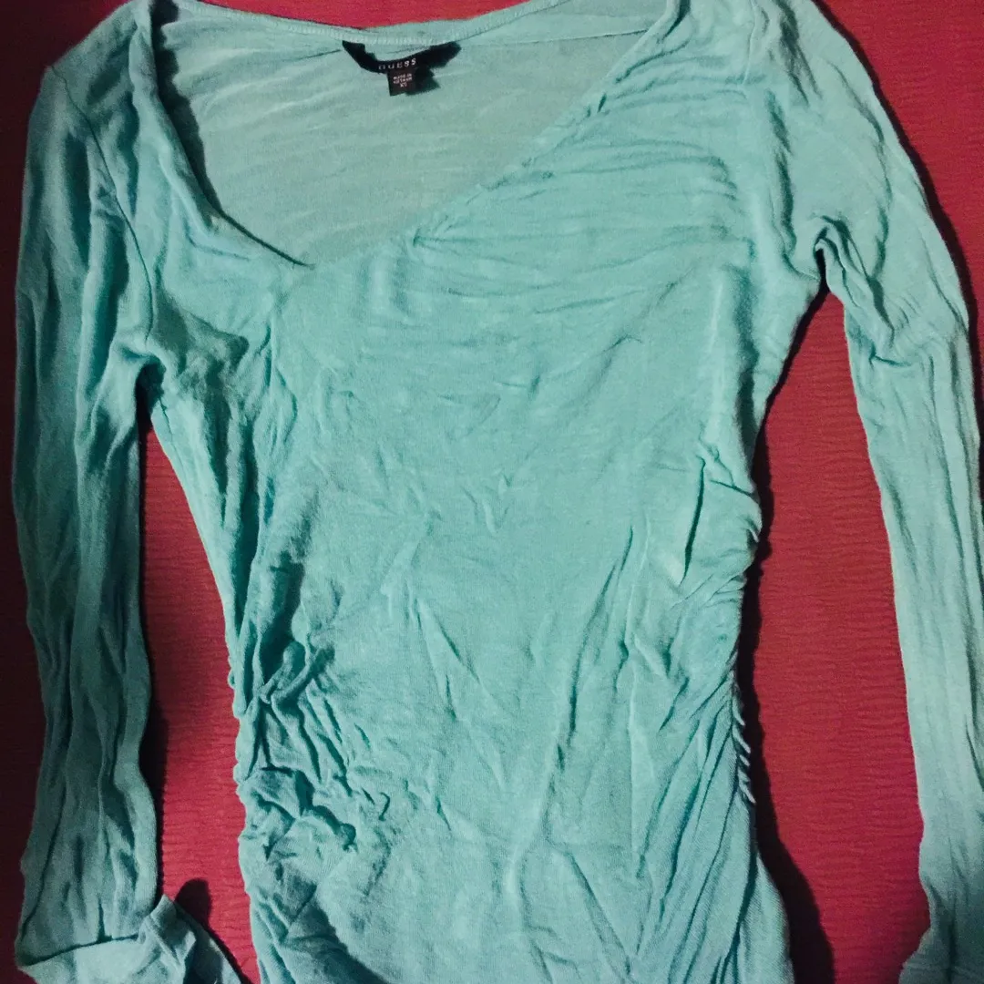 Guess Long Sleeve Top - Teal photo 3