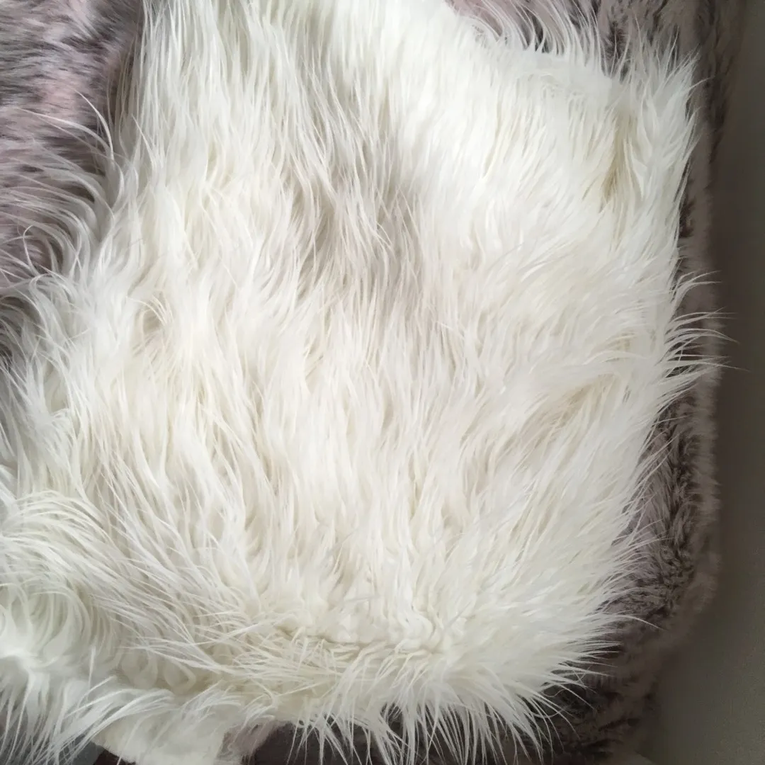White Furry Fabric photo 1
