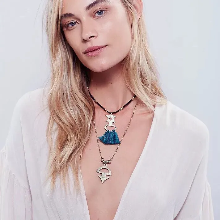 Free people tassel layered necklace photo 1