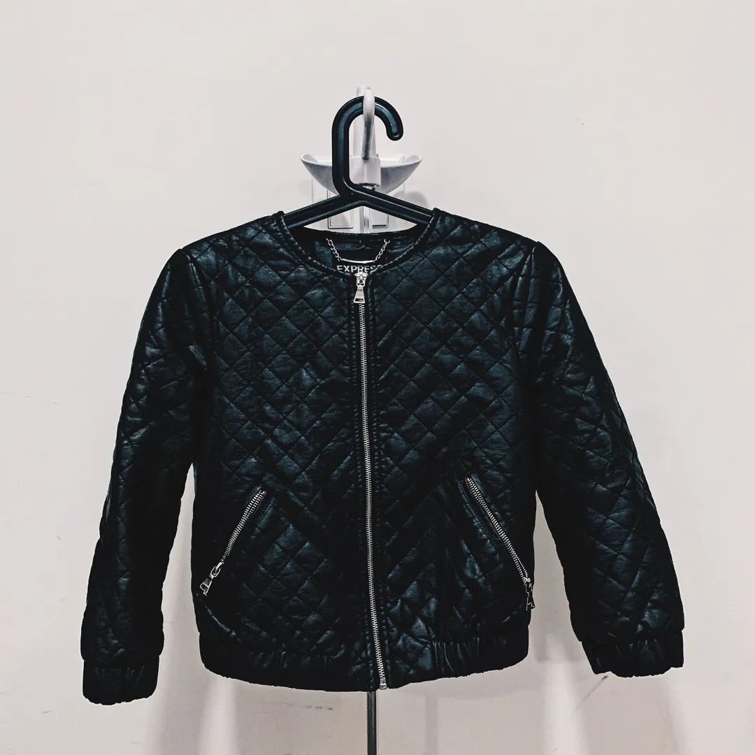 Black Leather Jacket, XS photo 1