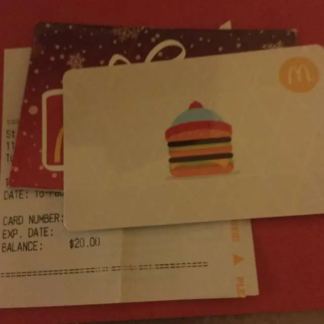 McDonald's Gift Card 20.00 photo 1