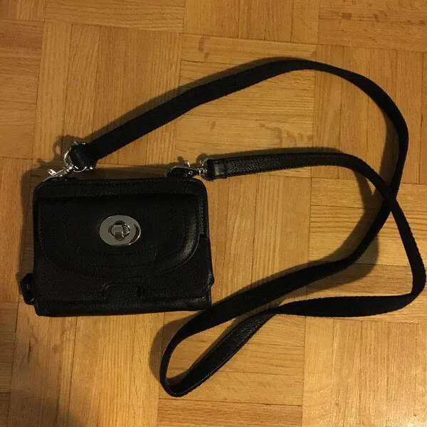 Black DANIER Leather Small Purse Handbag photo 3