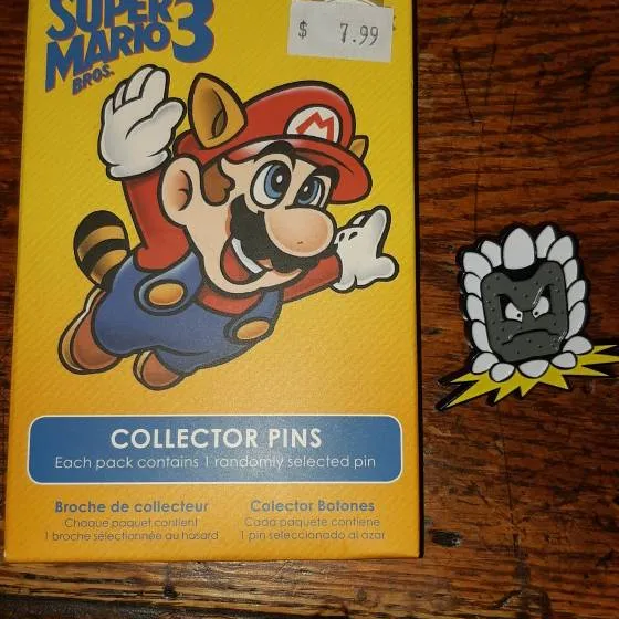 Mario Bros 3 Thwomp Pin photo 1