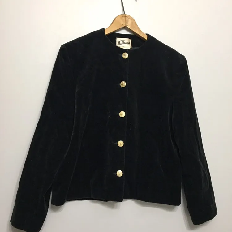 Vintage Velvet Jacket - Sz L photo 1