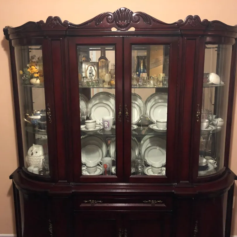 Moving Sale! Solid Wood Display Cabinet photo 1