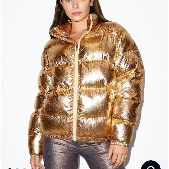 Brand New American Apparel Large Unisex Copper Gold Puffer photo 1