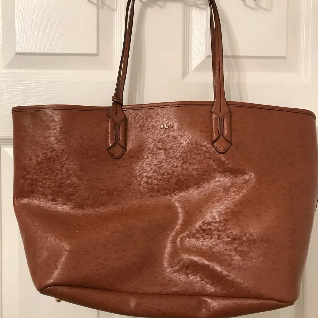 Ralph Lauren Brown Leather Purse- Medium Size photo 1