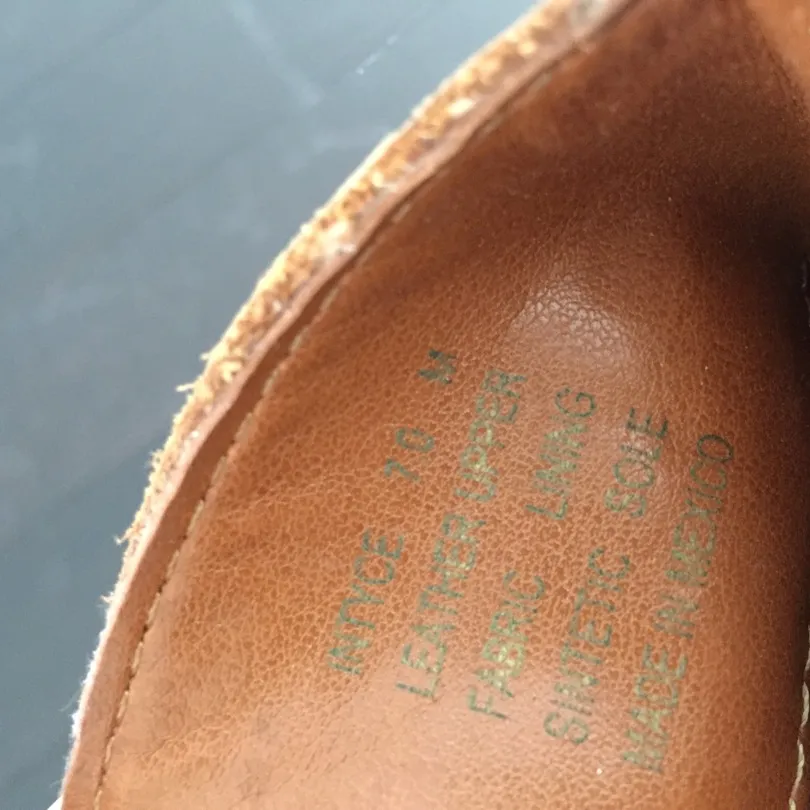 Leather Wedge Heel Boots Size 7 photo 3