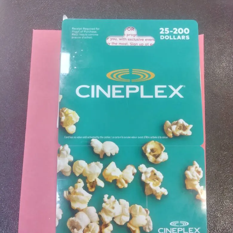 $30 Cineplex GC photo 1
