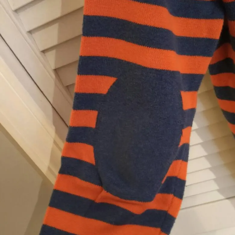 Orange and blue striped sweater photo 4