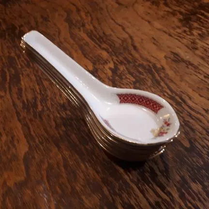 Glass ramen soup spoons photo 1