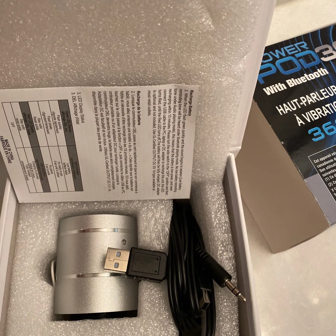 Power Pod 360 Bluetooth Vibration Speaker In Box photo 4