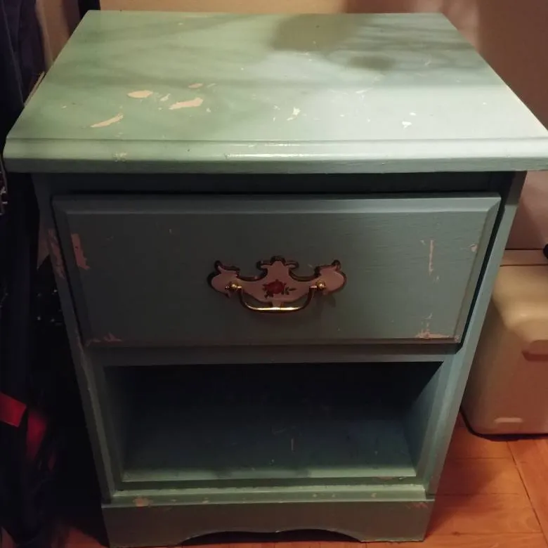 Baby Blue Bed Side Table (With Drawer And Storage Space) photo 3