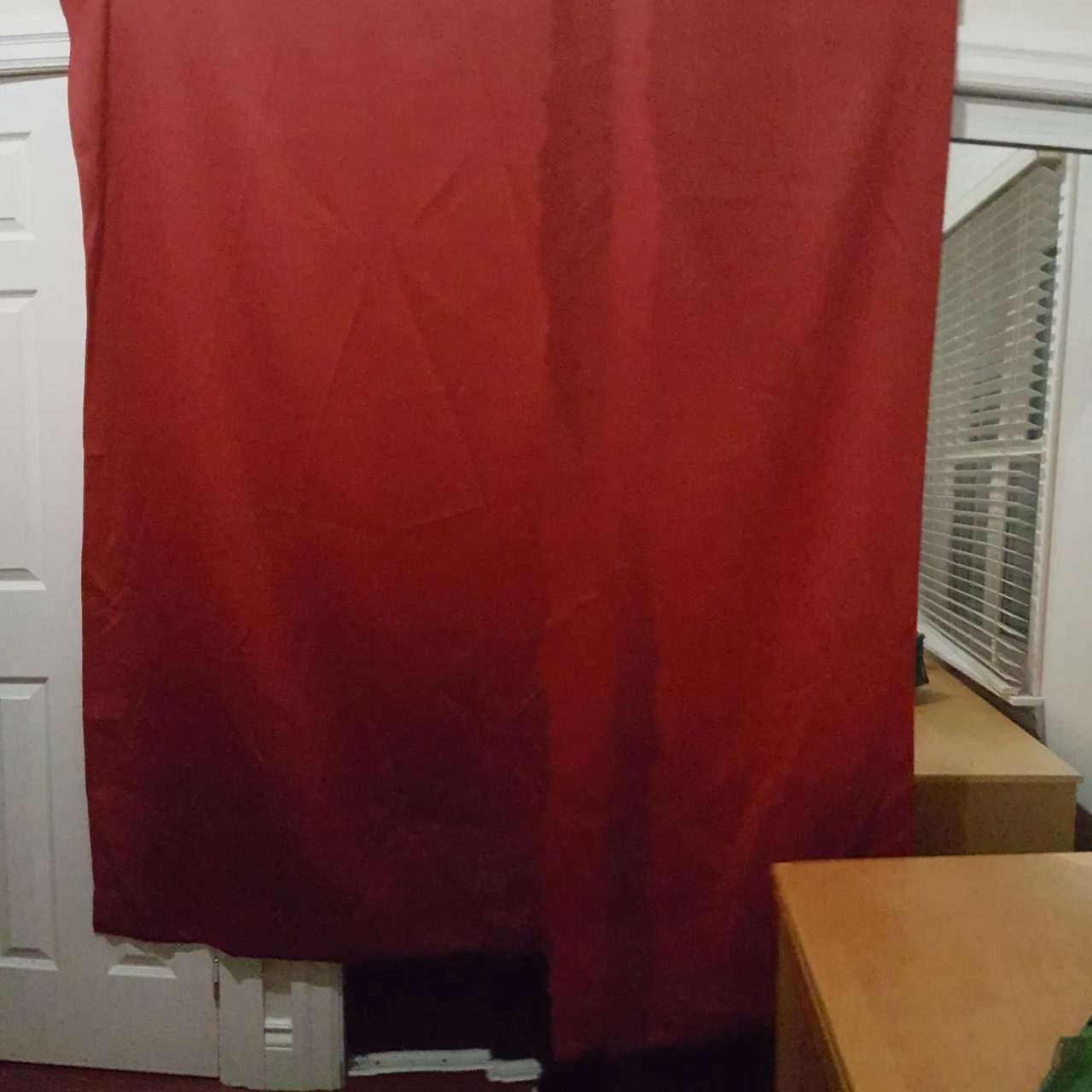 Long red black out curtain -- kinda velvety -- the "good" (in... photo 4