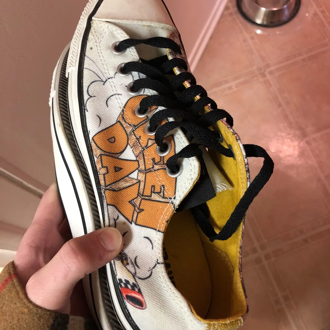 Green Day Dookie Converse Size 9 photo 8