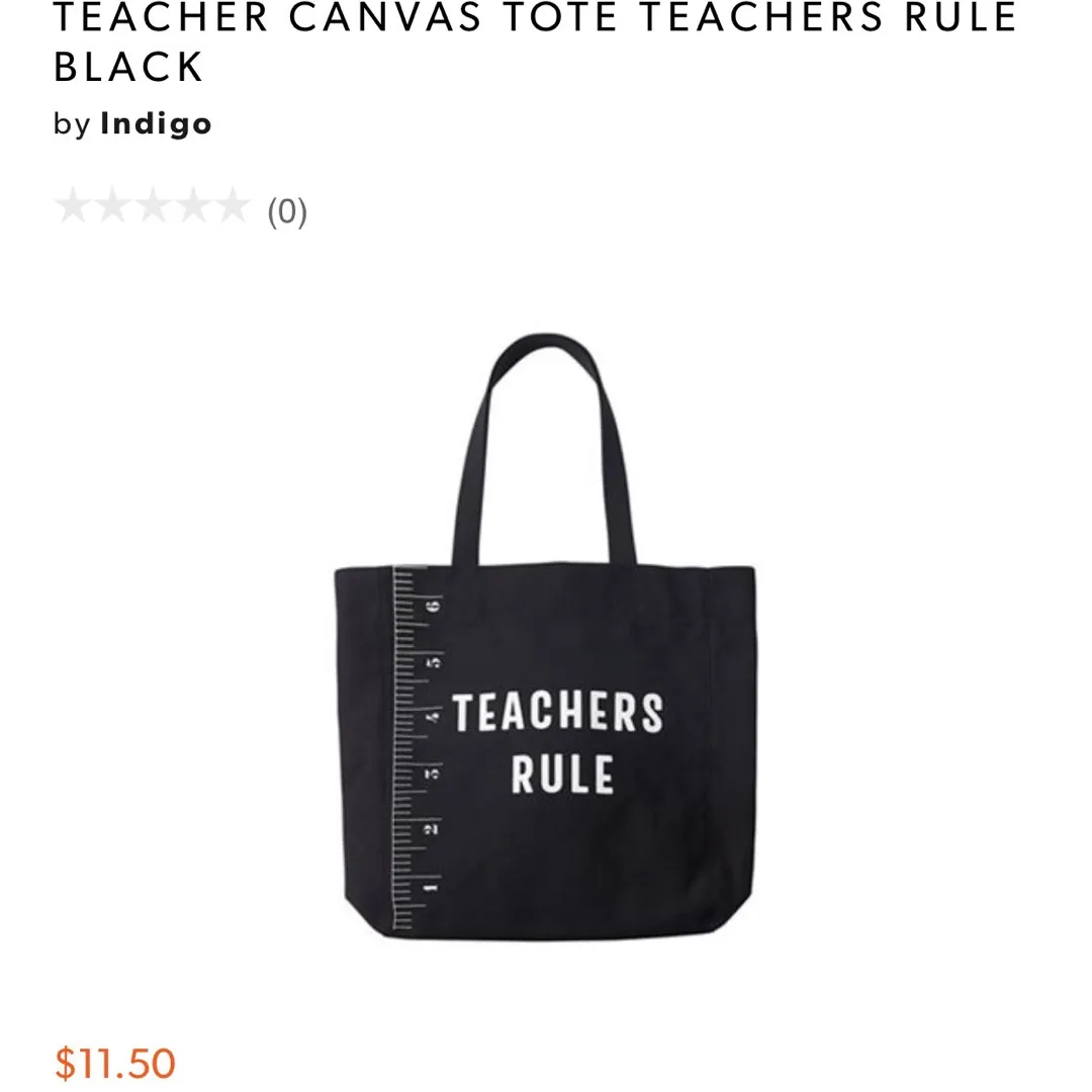 Teachers Rule Canvas Tote Bag photo 4