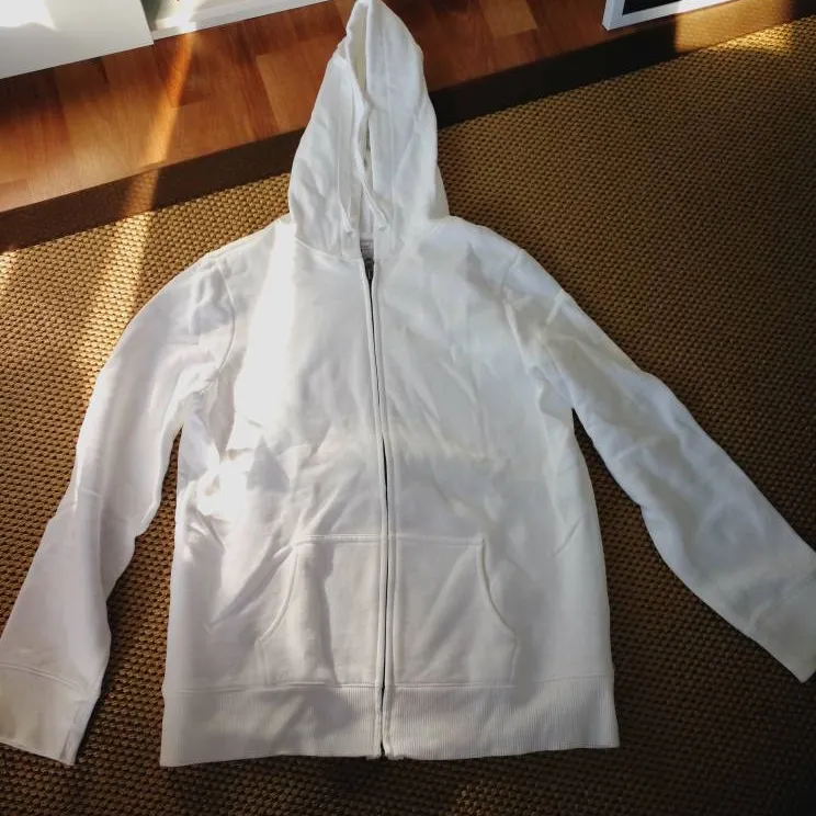 BNWOT - White Old Navy Zip Up Sweater photo 1
