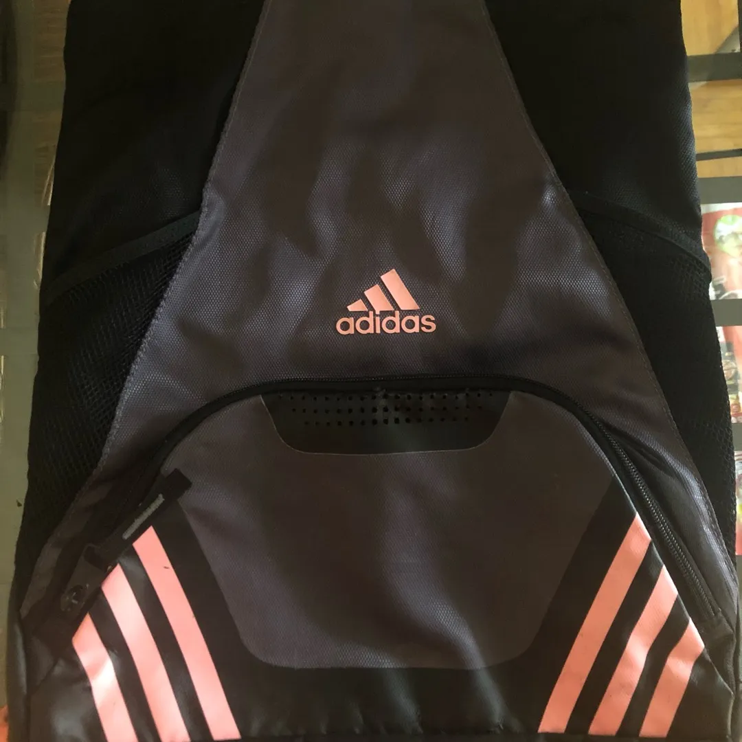 Adidas Pink And Black String Backpack! photo 4