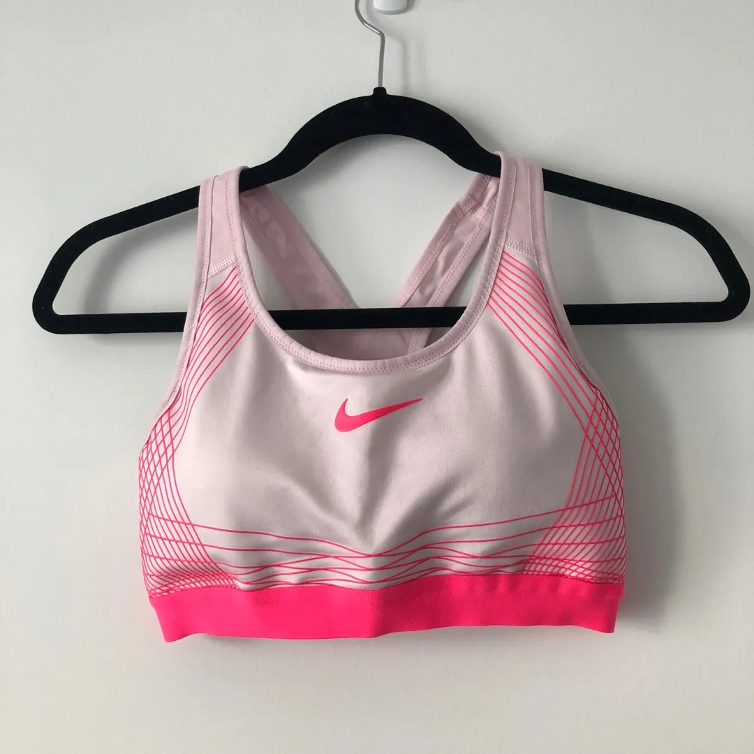 Nike Dri-Fit pink sports bra photo 1