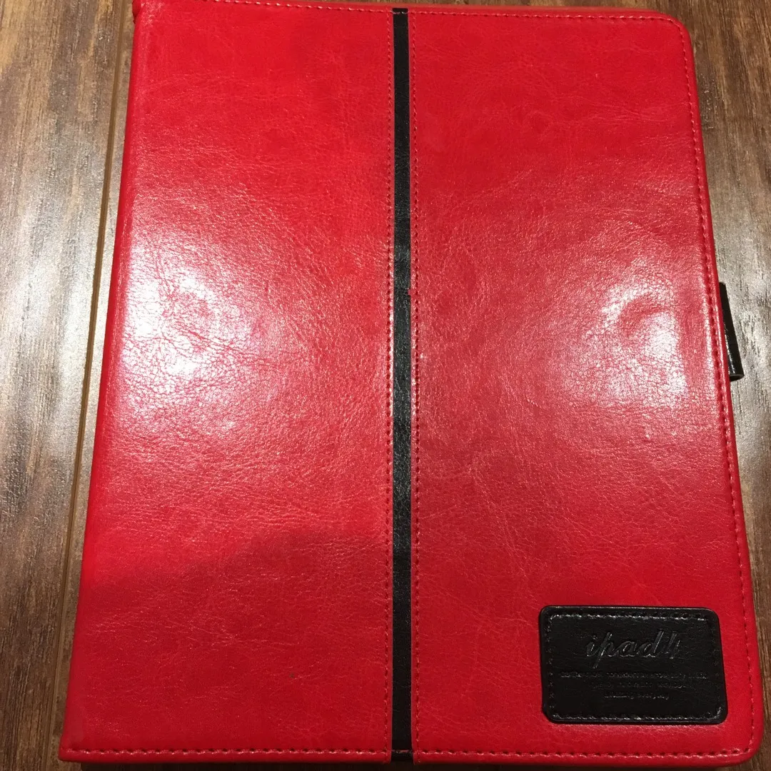 iPad Case - Red Leather & Plastic photo 1