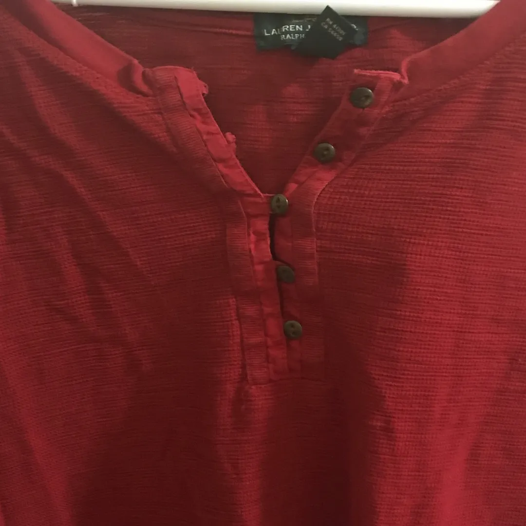 Vintage Ralph Lauren Red Long Sleeve T-shirt photo 5