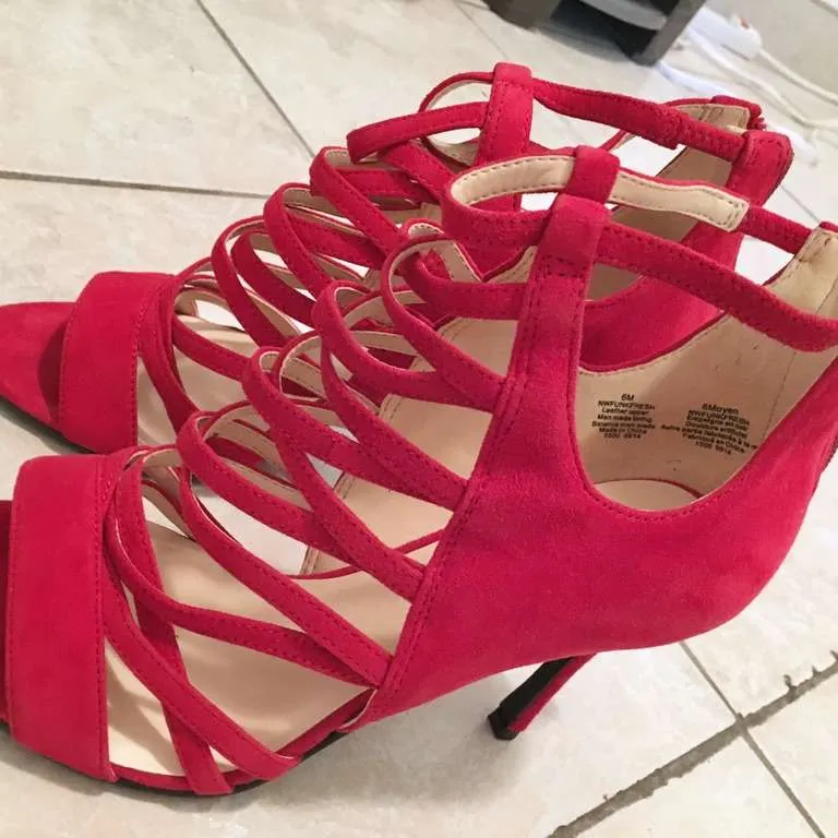 Red Stiletto Heels - Size 6 photo 1