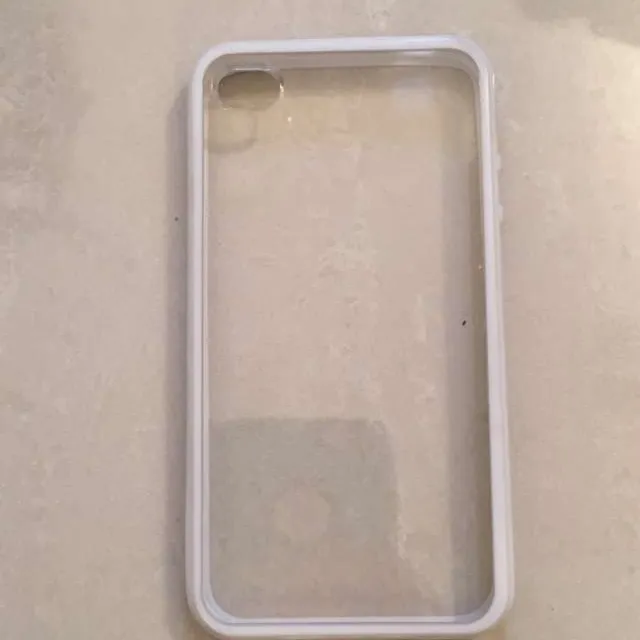 Clear Back White Sides iPhone 4 Case photo 3