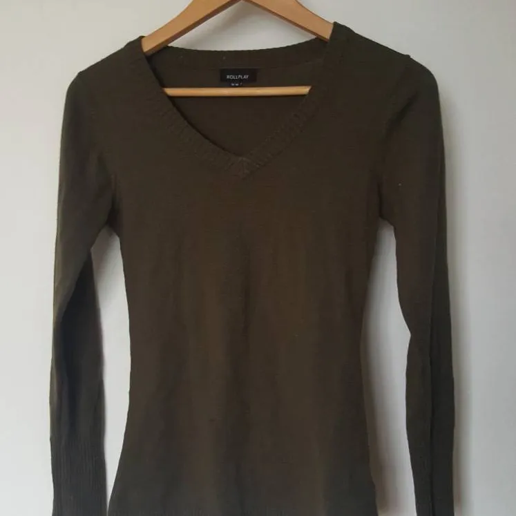Olive Wool Blend Top photo 1