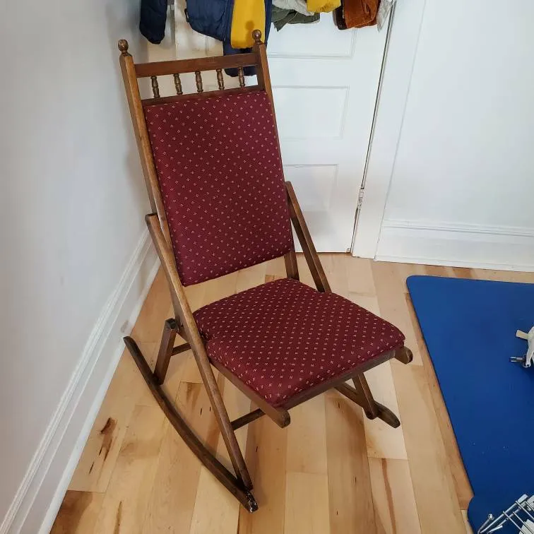 Vintage Folding Rocking Chair photo 1
